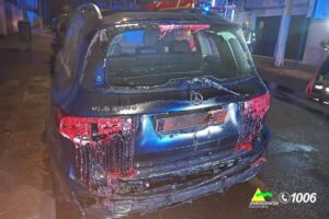 Imagen del vehículo que ha quedado calcinado en Ciudad Real