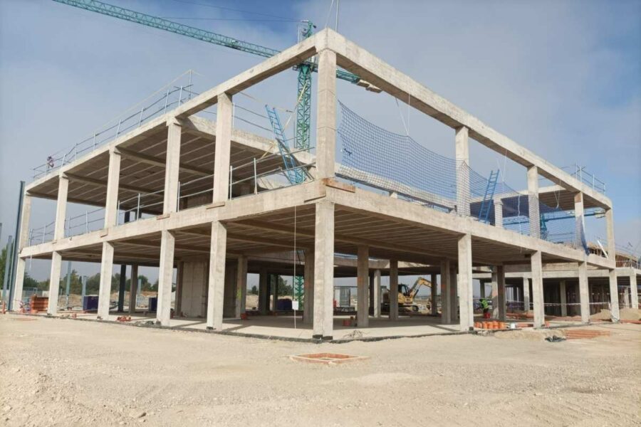 El futuro parque de bomberos de Ciudad Real ya tiene su esqueleto completamente levantado