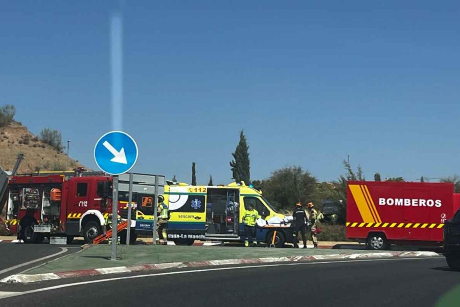Toledo | Dos heridas en un accidente en la rotonda de Valparaíso y La Legua