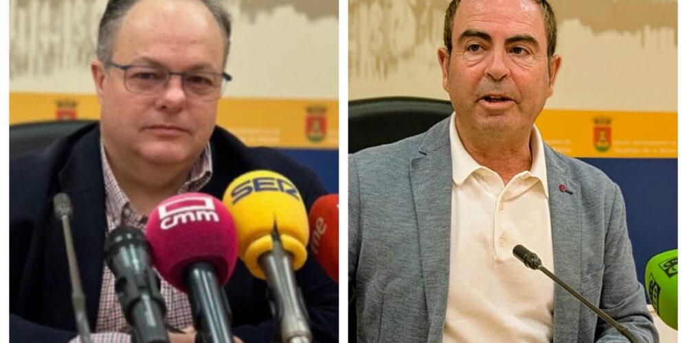 El concejal de Urbanismo, Benedicto García, y el portavoz del PSOE, José Gutiérrez