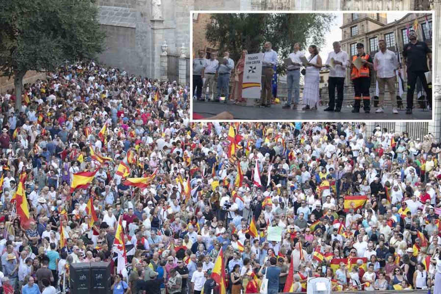 6.000 personas, según el Ayuntamiento, se solidarizan en Toledo con la población de Ceuta y 50.000 en Castilla-La Mancha