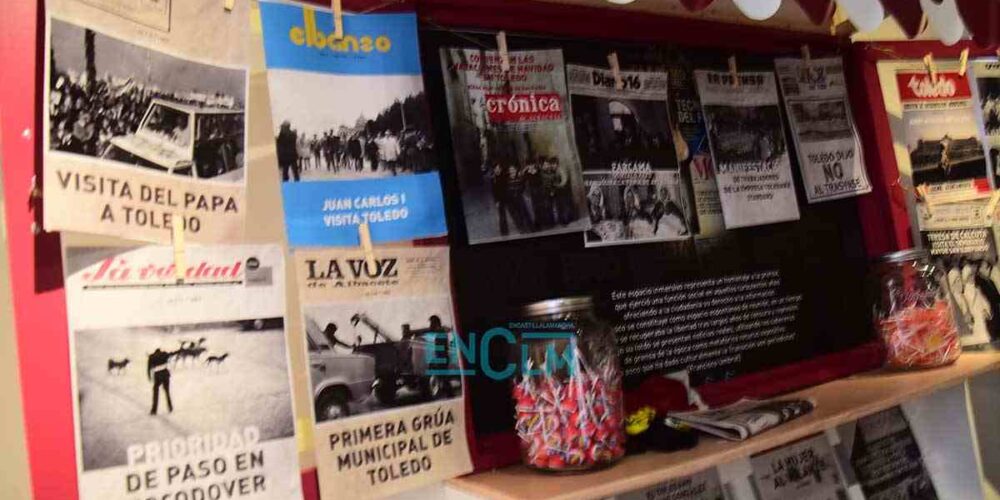 Detalle de la exposición sobre la Transición. Foto: Rebeca Arango.