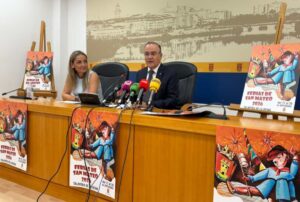 El alcalde de Talavera de la Reina, José Julián Gregorio, y la concejala  de Festejos, María Pilar Guerrero