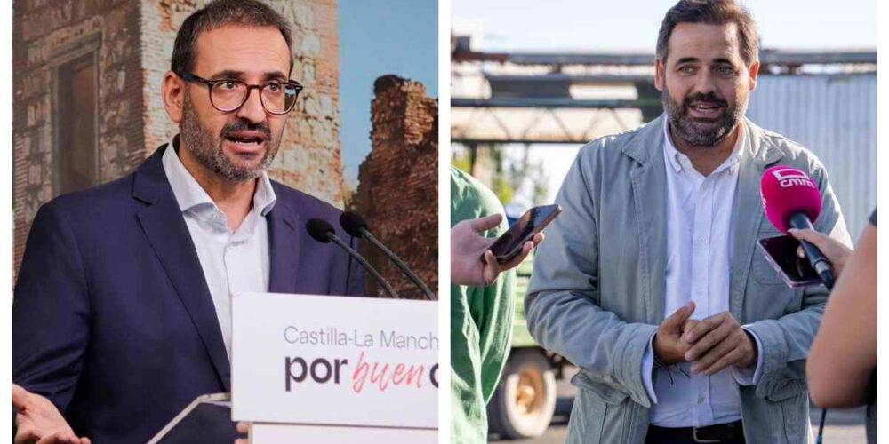 El secretario de Organización del PSOE de CLM, Sergio Gutiérrez, y el presidente del PP de CLM, Paco Núñez.
