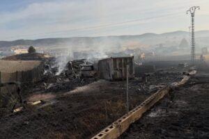 Foto de archivo del incendio en la planta de reciclaje. Foto: Ayuntamiento de Cuenca