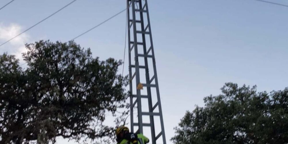 Imagen de los bomberos de Toledo del rescate de la menor de 12 años.