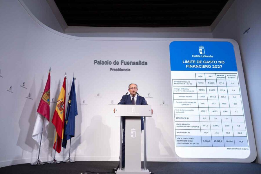 El techo de gasto de Castilla-La Mancha sube 1.018 millones hasta los 10.019: se gastará más en vivienda y servicios sociales