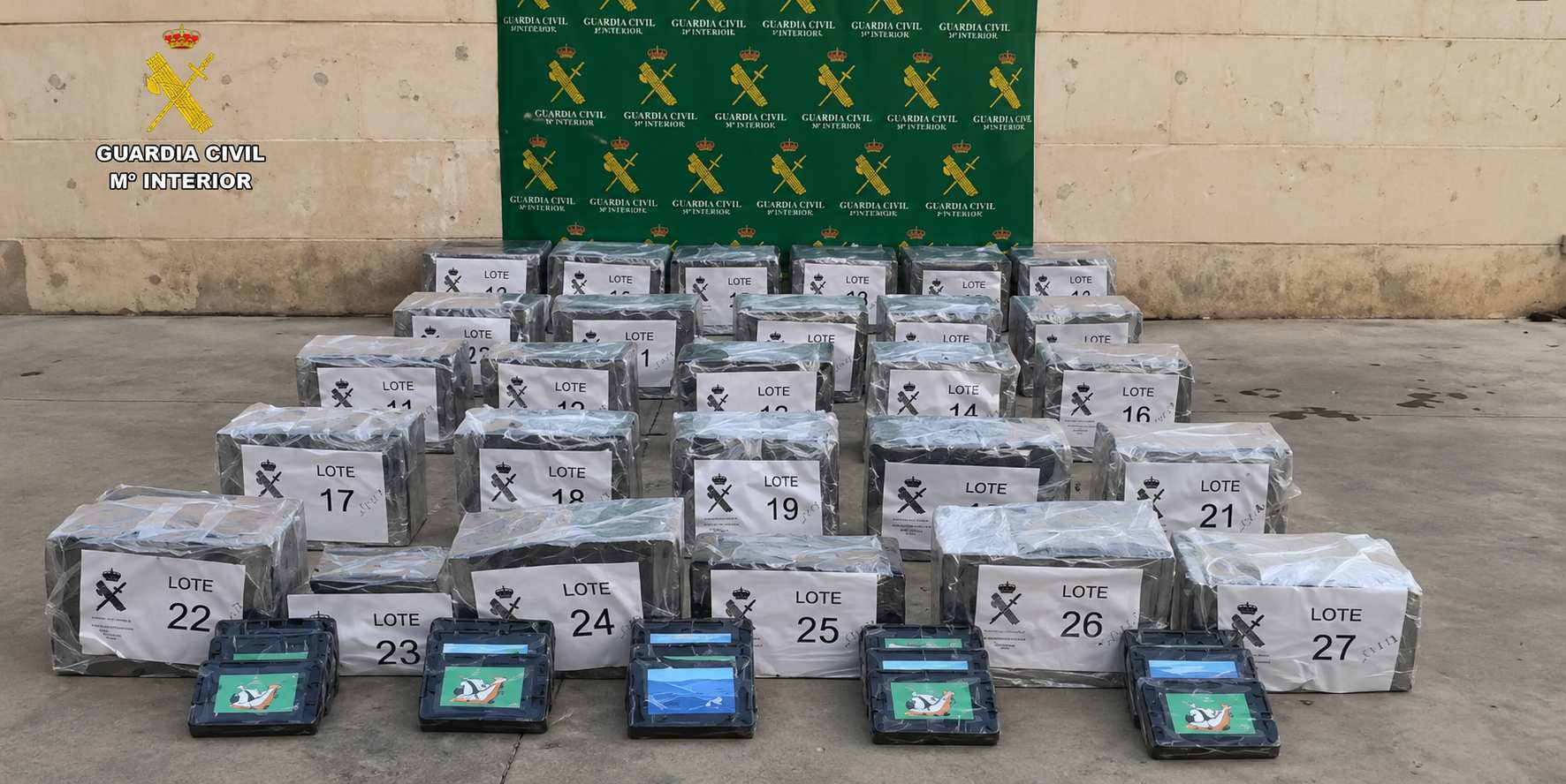 Cocaína incautada por la Guardia Civil en la operación de Arenales de San Gregorio