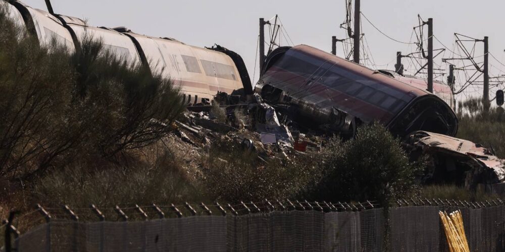 Imagen del accidente ferroviario ocurrido en Urda el 28 de octubre
