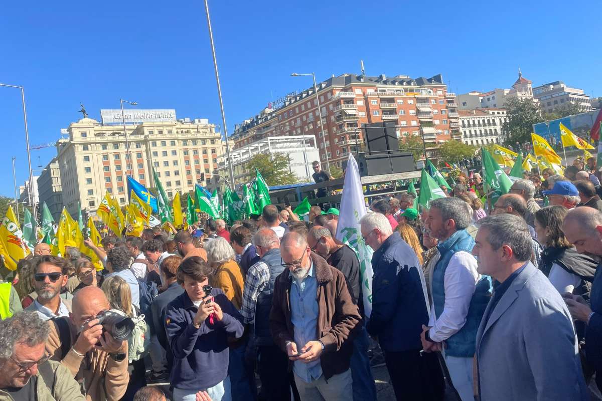 concentración de agricultores en Madrid