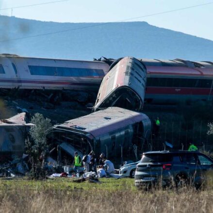 Imagen del accidente ferroviario.