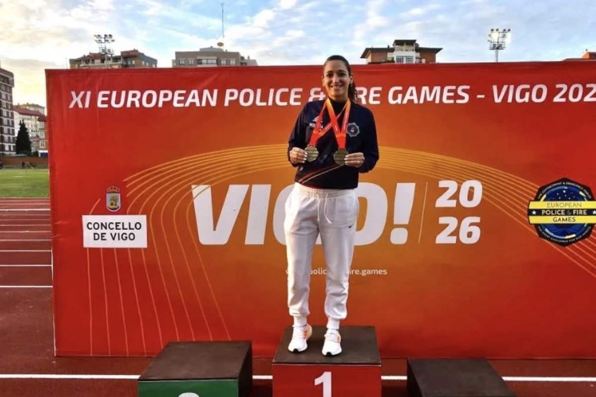 Fátima Hernández Sánchez, en lo alto del podio.