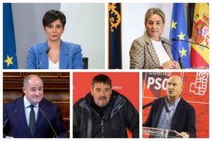 Isabel Rodríguez, Milagros Tolón, Emilio Sáez, Rafa Esteban y Luis Carlos Sahuquillo.