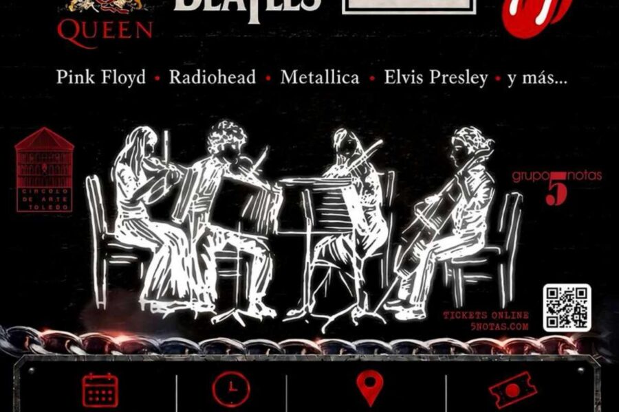 ‘Streeng Musicians’: los clásicos del rock versionados por un cuarteto de cuerda en el Círculo de Arte de Toledo