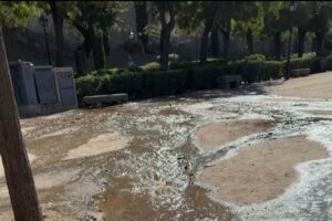Corte de agua en Toledo. Foto cedida a ENCLM