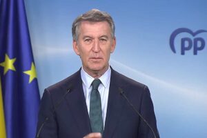 El presidente del PP, Alberto Núñez Feijóo