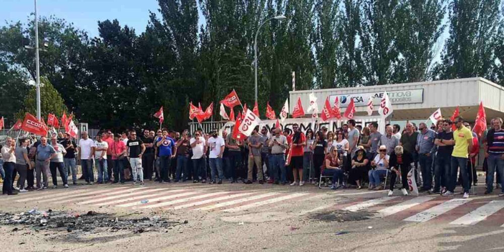 Huelga anterior de los trabajadores de ICSA.