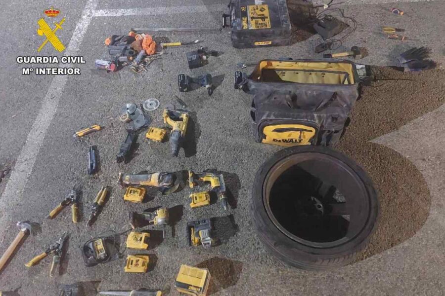 Tres detenidos por robar maquinaria y herramientas en una obra de un pueblo de Toledo