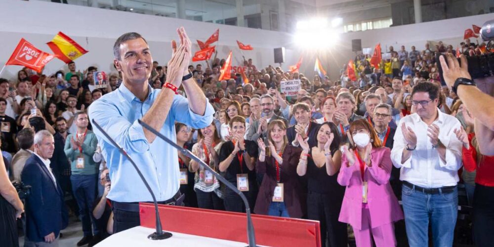 Pedro Sánchez, en el Comité Federal del PSOE. Foto: PSOE.