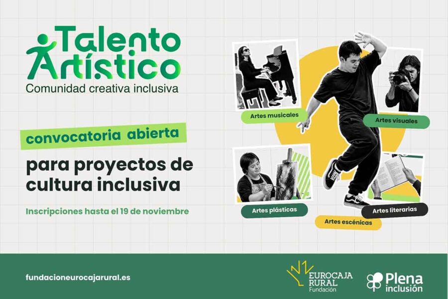 Fundación Eurocaja Rural y Plena inclusión convocan ‘Talento Artístico’ para impulsar proyectos de cultura inclusiva
