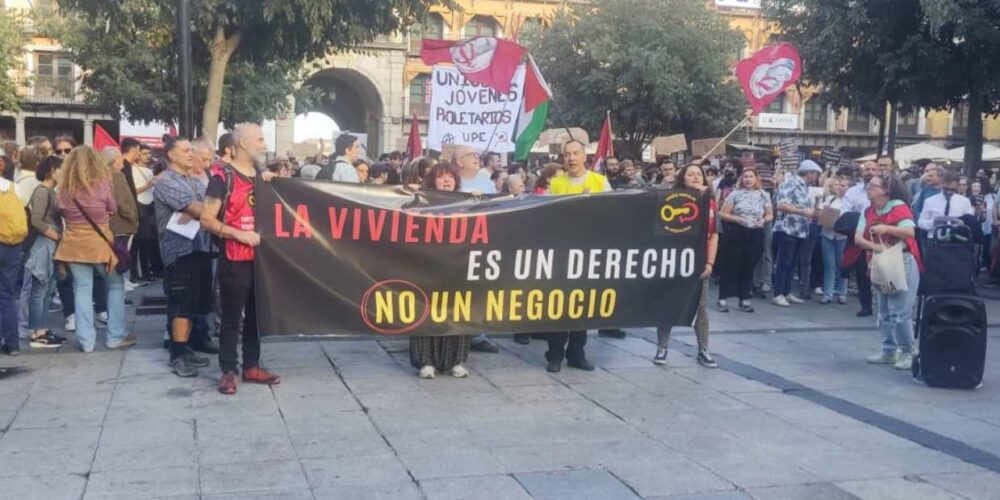 Imagen de archivo de la manifestación por la vivienda en Toledo.