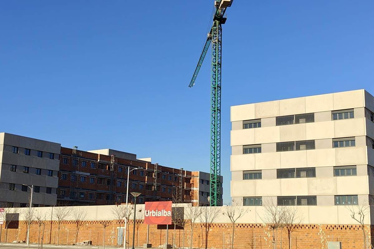 Viviendas de protección pública que está construyendo en el sector 10 de Albacete.